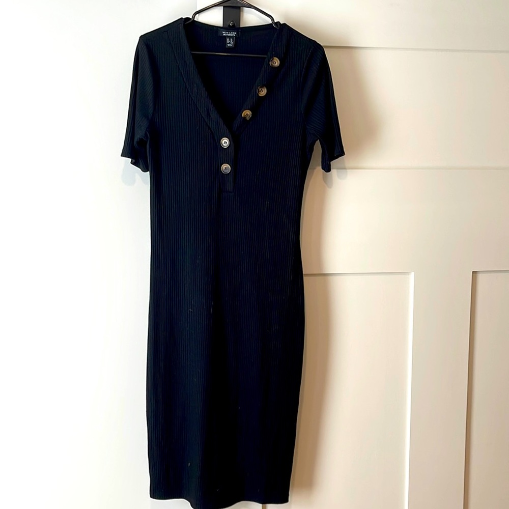 Asos black maternity dress size 10